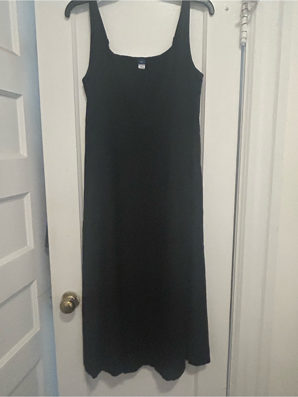 Linen Old Navy Black -Neck Midi Dress